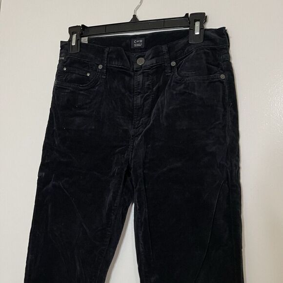 Citizens of Humanity Rocket High-Rise Skinny Velvet velour black Pants size 27 - Picture 3 of 7